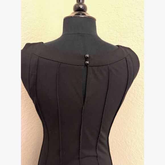 forever brand Black Sleeveless Fit and Flare Stretchy Dress - Sz M - Picture 6 of 10